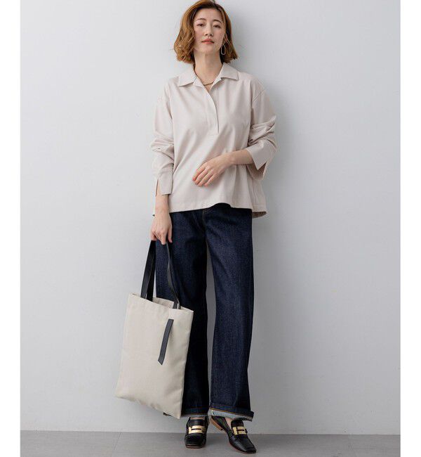 23区「コンパクトツイル スキッパー カットソー」|Tシャツ・カットソー|