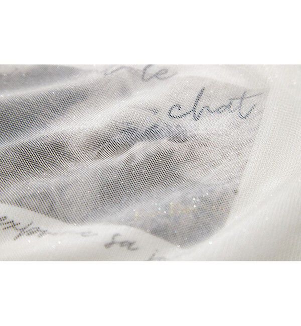 ANY SIS「【貴島明日香さんコラボ】チュールレイニャード猫 Tシャツ」|Tシャツ・カットソー|