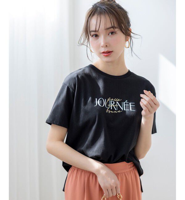 ANY SIS「【洗える】アソートロゴ Tシャツ」|Tシャツ・カットソー|ロゴブラック