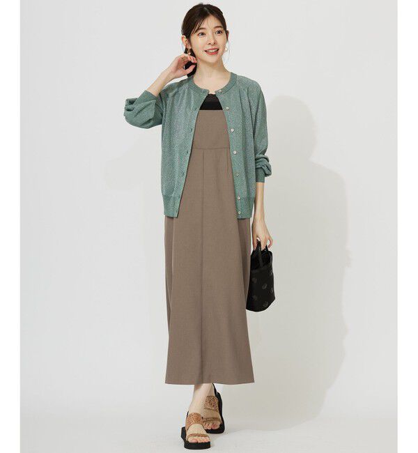 ANY SIS「【洗える・2SET】カットデザインスタイルアップ ワンピース&times;ニット」|スーツ|