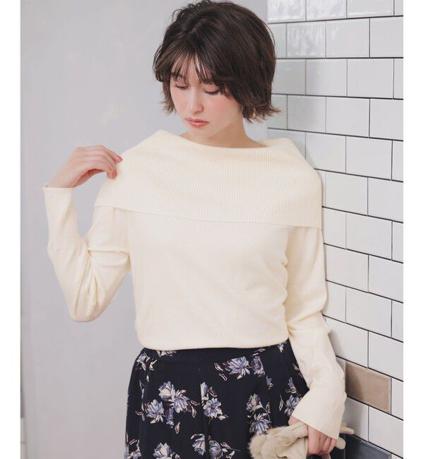 ANY SIS「【WEB・一部店舗限定】オフショルダー ニット」|ニット・セーター|アイボリー