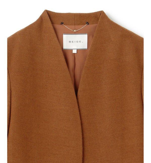 BEIGE,「MAZARINE / ノーカラージャケット」|ノーカラージャケット|
