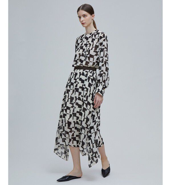 BEIGE,「LUCIE / ノーカラーブラウス」|シャツ・ブラウス|