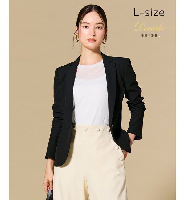 BEIGE,「【L-size・セットアップ対応 】LUIZA / テーラードジャケット」|テーラードジャケット|Black
