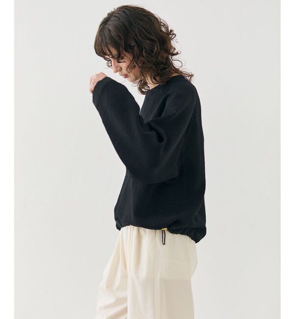 BEIGE,「BROOM / スウェット風プルオーバードロストトップス」|Tシャツ・カットソー|