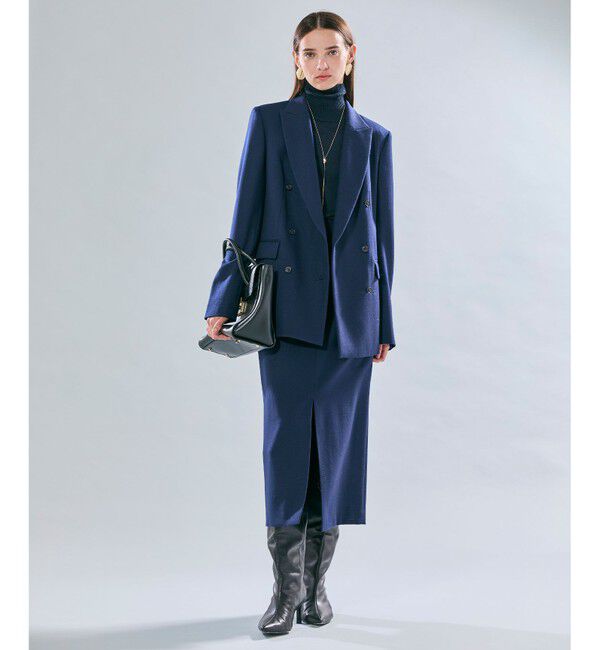 BEIGE,「【VERY NaVY12月号掲載】BUNNELL / ウールハイウエストタブボタンスカート」|スカート|