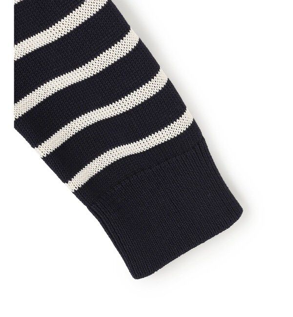 BEIGE,「HELIODOR / レーヨンボーダーマリンボタンニット」|ニット・セーター|