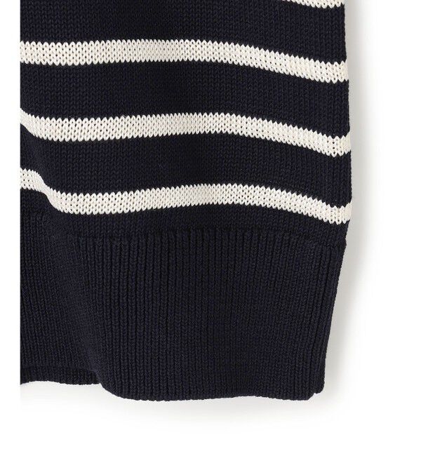 BEIGE,「HELIODOR / レーヨンボーダーマリンボタンニット」|ニット・セーター|