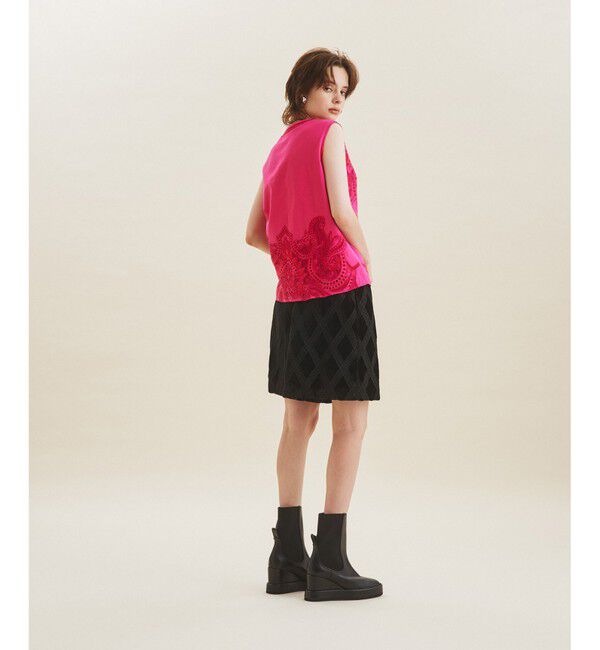 GRACE CONTINENTAL「エスニック刺繍ノースリーブ」|シャツ・ブラウス|