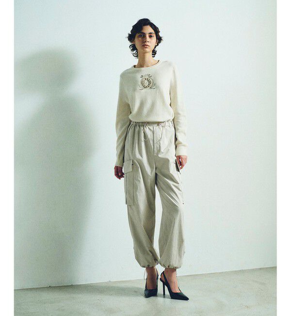 Grace Class「エンブレム刺繍ニットトップ」|ニット・セーター|ホワイト