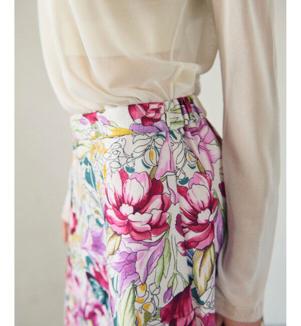 GRACE CONTINENTAL「フラワーガーデンプリントスカート」|スカート|