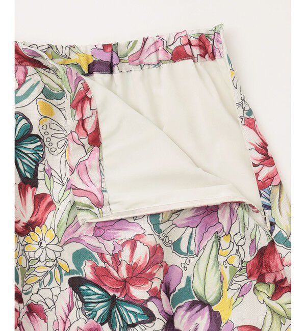 GRACE CONTINENTAL「フラワーガーデンプリントスカート」|スカート|