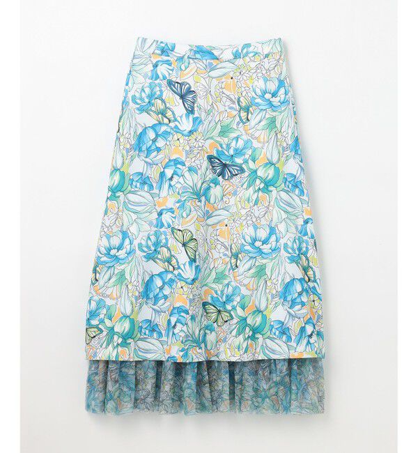 GRACE CONTINENTAL「フラワーガーデンプリントスカート」|スカート|