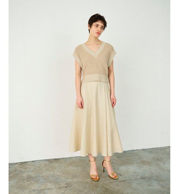 Diagram「リネンタッチタックフレアスカート」|スカート|