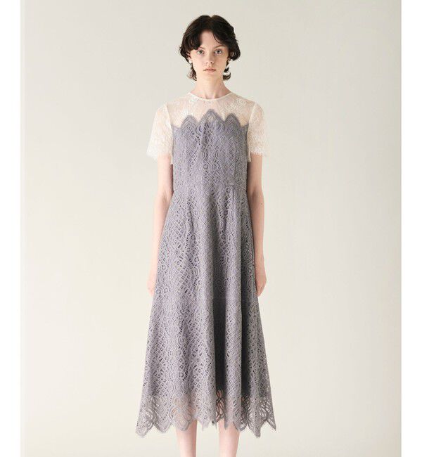 GRACE CONTINENTAL「レース切替フレアドレス」|ドレス|
