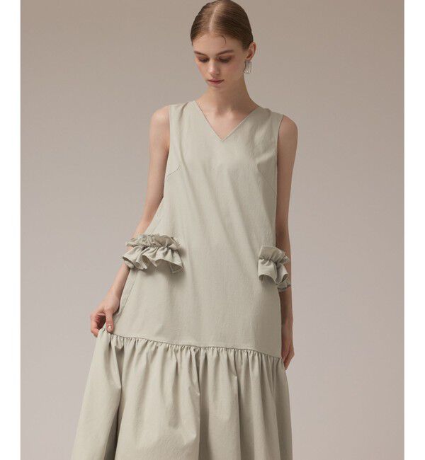 Diagram「サイドフリルタフタワンピース」|ワンピース|