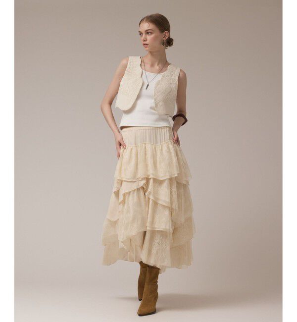 GRACE CONTINENTAL「エンブロイダリージレ」|ベスト・ジレ|