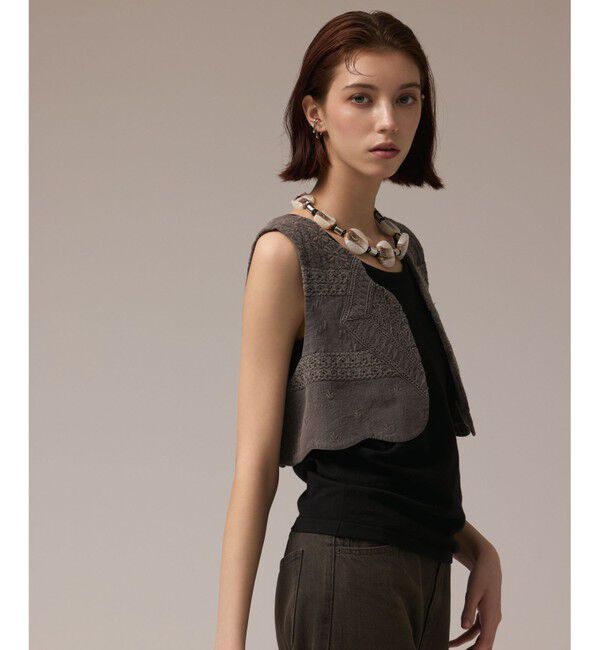 GRACE CONTINENTAL「エンブロイダリージレ」|ベスト・ジレ|