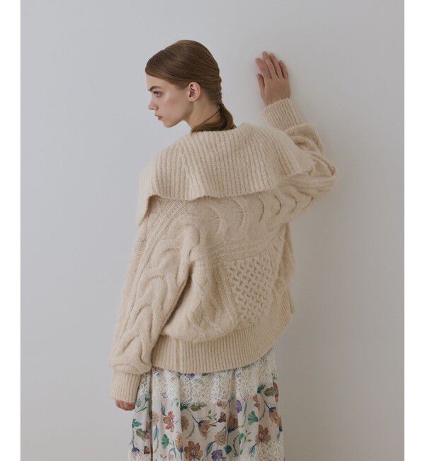 GRACE CONTINENTAL「ヘアリーニットコクーンジャケット」|その他|