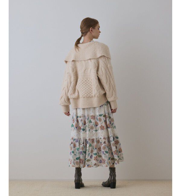 GRACE CONTINENTAL「ヘアリーニットコクーンジャケット」|その他|