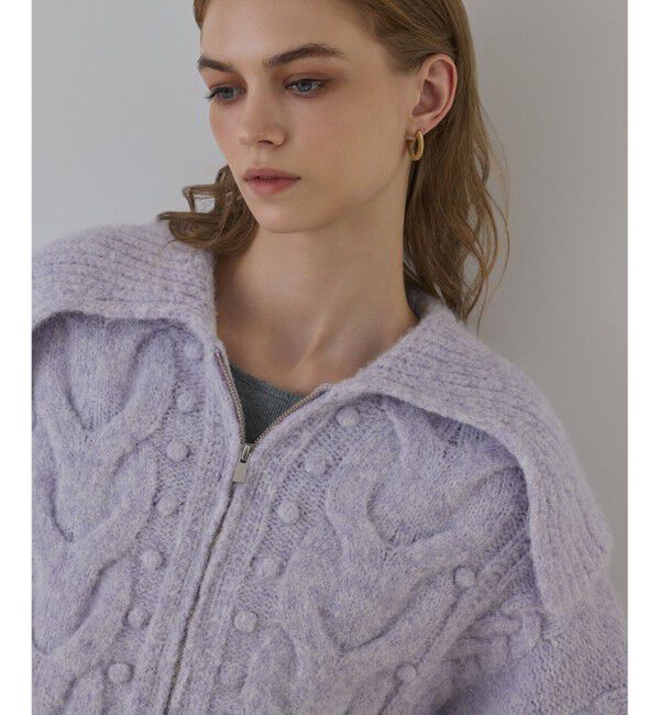 GRACE CONTINENTAL「ヘアリーニットコクーンジャケット」|その他|