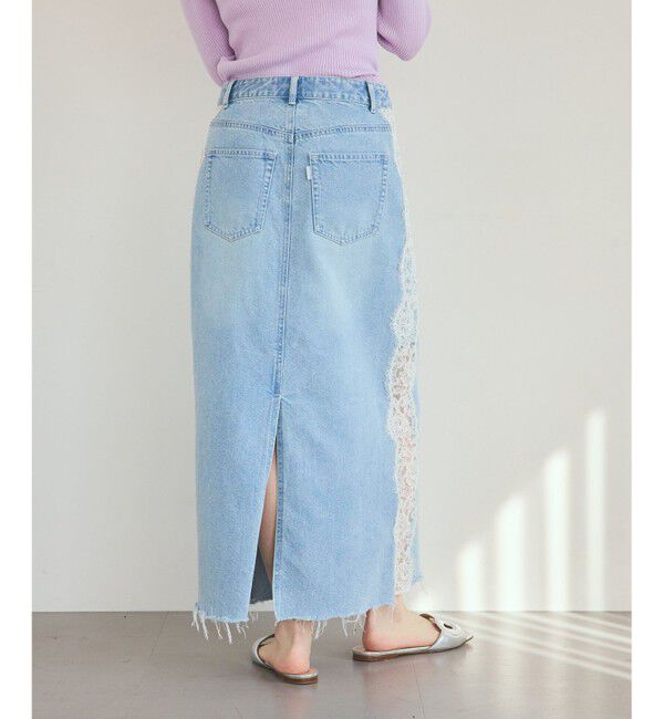 Grace Class「サイドレースデニムスカート」|スカート|