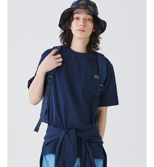 LACOSTE「アウトラインクロッククルーネック半袖Tシャツ」|Tシャツ・カットソー|