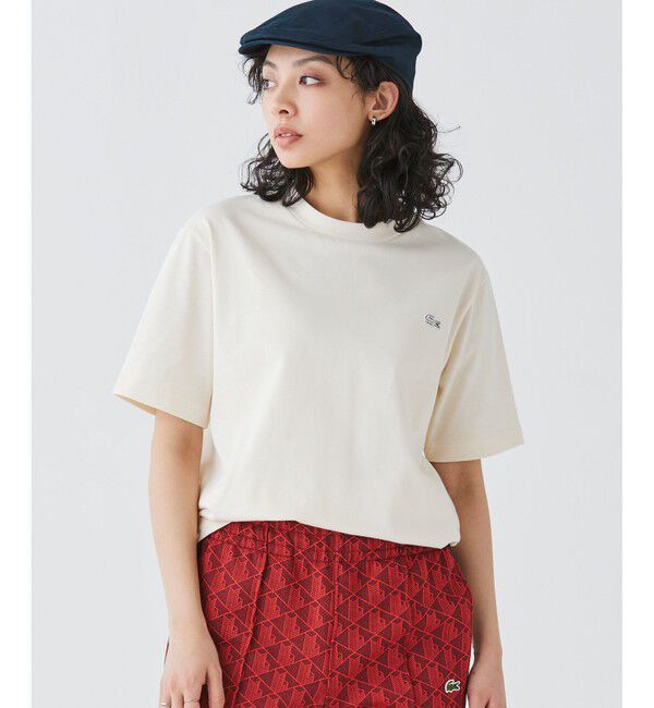 LACOSTE「アウトラインクロッククルーネック半袖Tシャツ」|Tシャツ・カットソー|