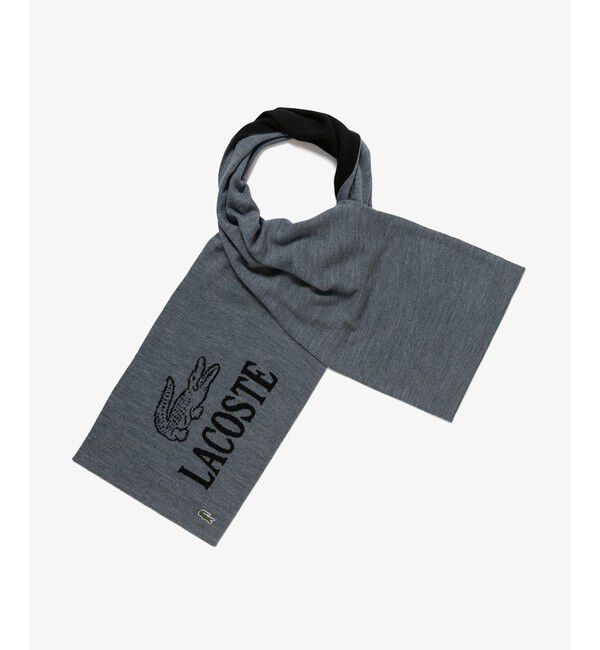 LACOSTE「ウールブレンド ワニロゴジャカードマフラー」|マフラー|