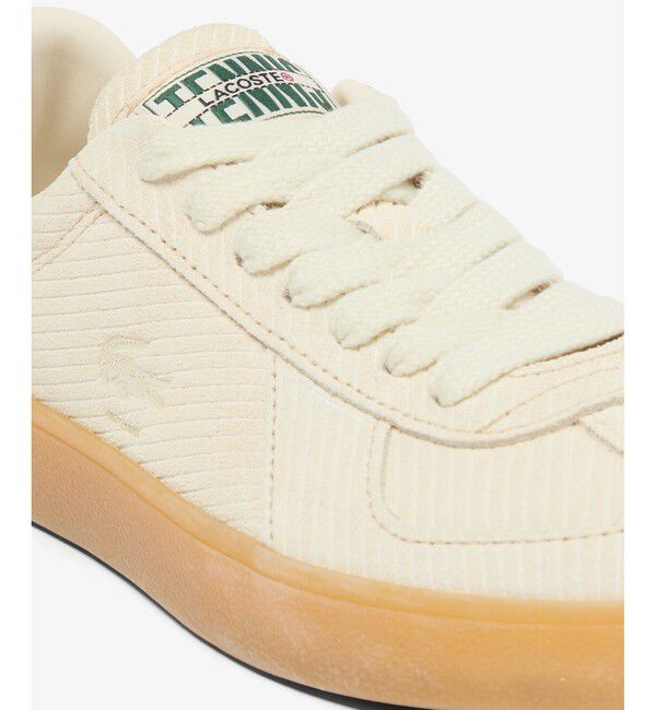 LACOSTE「レディース BASESHOT PRO 126 4 SFA / ストライプ エンボスライン オールスエードスニーカー」|スニーカー|