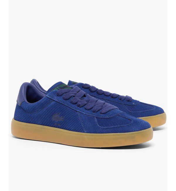 LACOSTE「レディース BASESHOT PRO 126 4 SFA / ストライプ エンボスライン オールスエードスニーカー」|スニーカー|