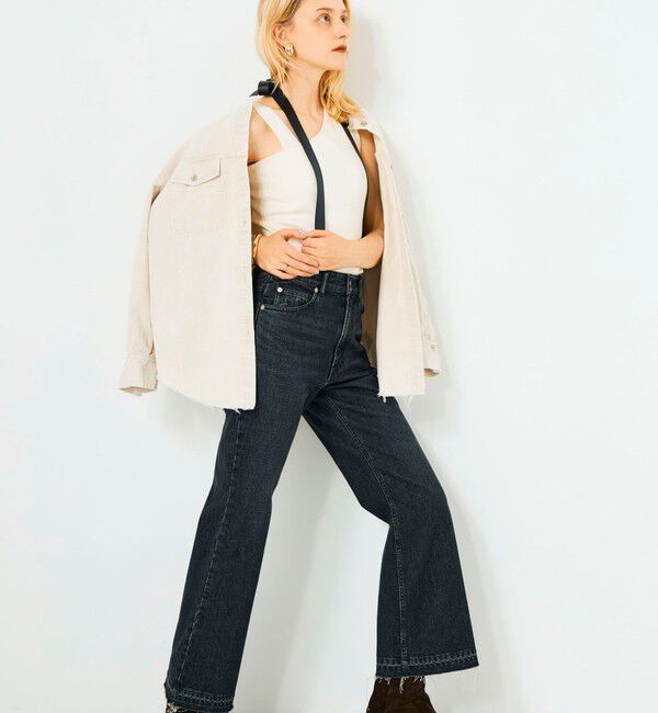 Rie Miller「【RM denim】ハイウエストソフトフレアデニム」|デニム|