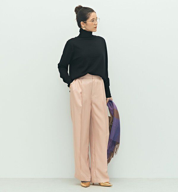 NOLLEY'S「《手洗い可能》《アンサンブル対応》18G天竺ハイネックプルオーバーニット」|ニット・セーター|