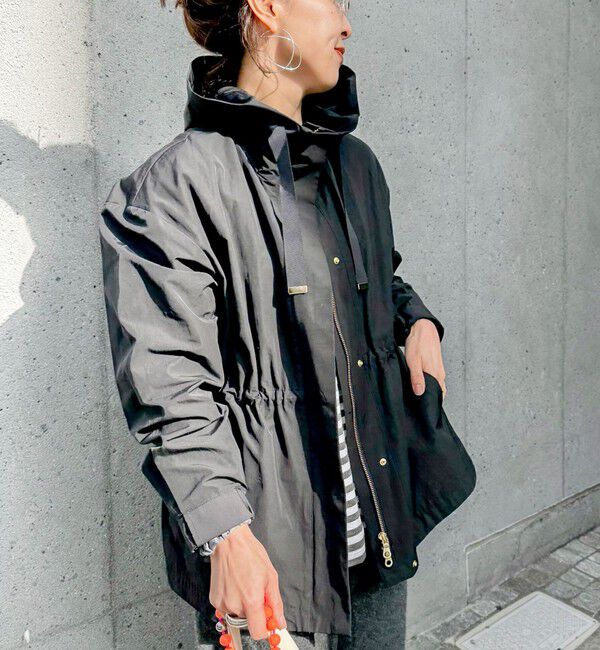 NOLLEY'S「【WEB＆一部店舗限定色アイテム】ウォッシャブル2WAY撥水フーテッドブルゾン」|ブルゾン・スタジャン|ブラック