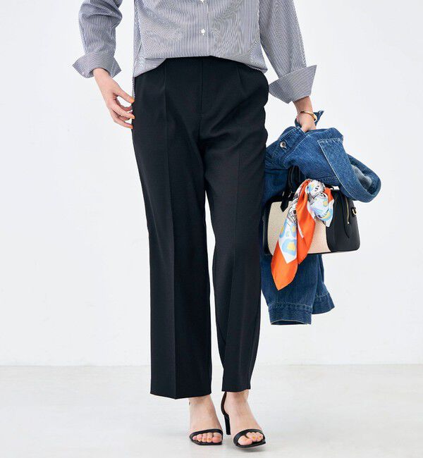 NOLLEY'S「ウォッシャブルハイスペック麻調愛されセミワイドパンツ」|その他|