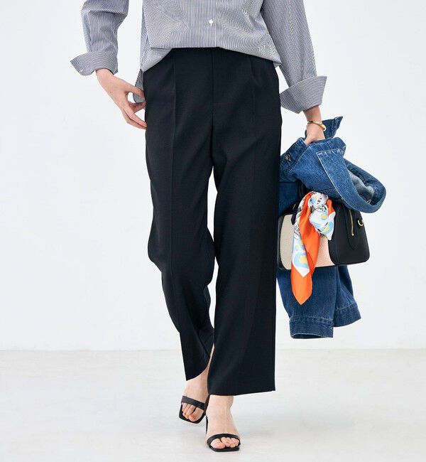 NOLLEY'S「ウォッシャブルハイスペック麻調愛されセミワイドパンツ」|その他|