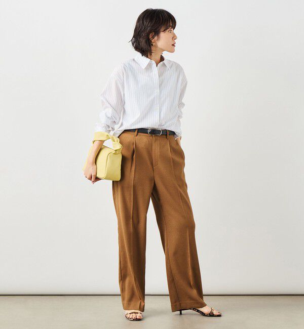 NOLLEY'S「ウォッシャブルハイスペック麻調愛されセミワイドパンツ」|その他|