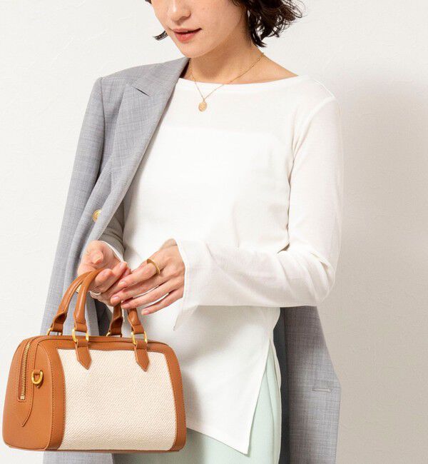 NOLLEY'S sophi「ウォッシャブルベアテレコスリットロンＴ」|Tシャツ・カットソー|ホワイト