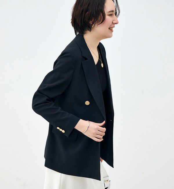 NOLLEY'S「ウォッシャブル麻調スラブWジャケット」|テーラードジャケット|
