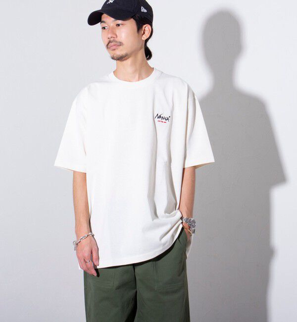 GLOSTER「【NANGA&times;GLOSTER】別注 ワンポイントロゴ刺繍 バックプリントTシャツ」|Tシャツ・カットソー|