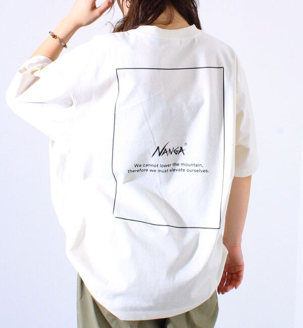 GLOSTER「【NANGA&times;GLOSTER】別注 ワンポイントロゴ刺繍 バックプリントTシャツ」|Tシャツ・カットソー|