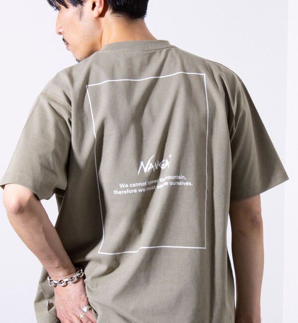 GLOSTER「【NANGA&times;GLOSTER】別注 ワンポイントロゴ刺繍 バックプリントTシャツ」|Tシャツ・カットソー|