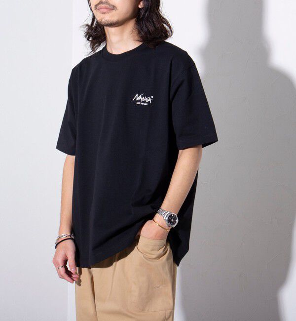 GLOSTER「【NANGA&times;GLOSTER】別注 ワンポイントロゴ刺繍 バックプリントTシャツ」|Tシャツ・カットソー|