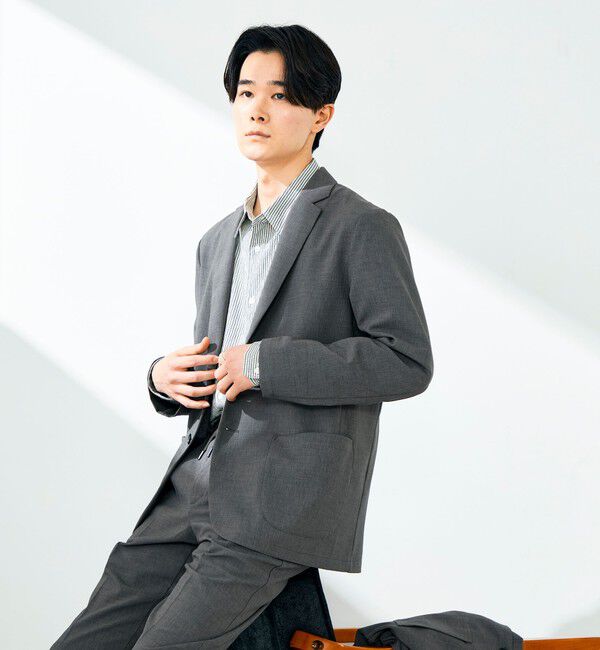 GLOSTER「【セットアップ対応】リネンタッチドビージャケット」|テーラードジャケット|