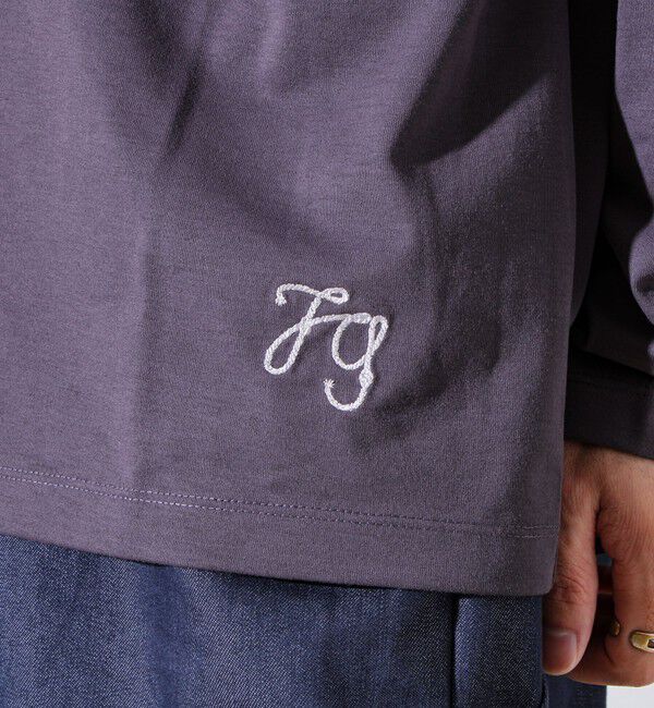 GLOSTER「【MARUDE COTTON】ロープ刺繍Ｔ ロングスリーブ」|Tシャツ・カットソー|