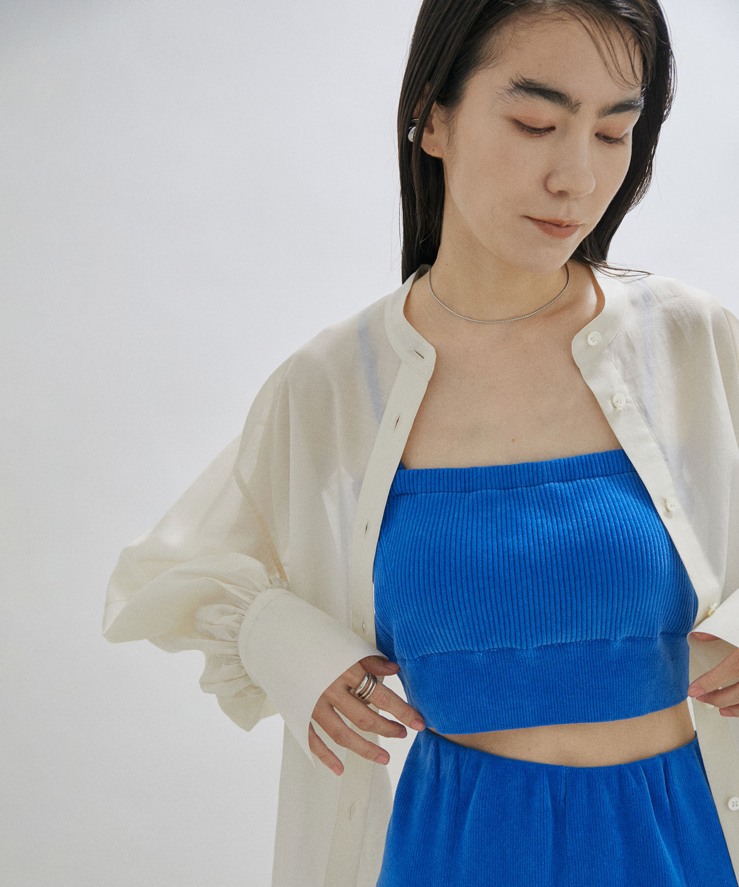 SALON adam et rope'「【オーガニックコットン】パッド付きチューブトップ-CreamyCotton /クリーミーコットン-」|チューブトップ|