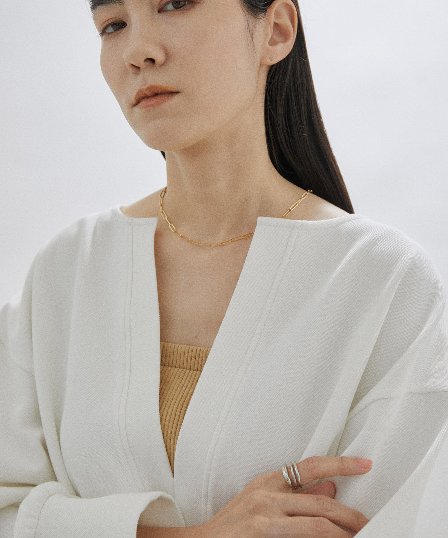 SALON adam et rope'「【オーガニックコットン】パッド付きチューブトップ-CreamyCotton /クリーミーコットン-」|チューブトップ|ベージュ(27)