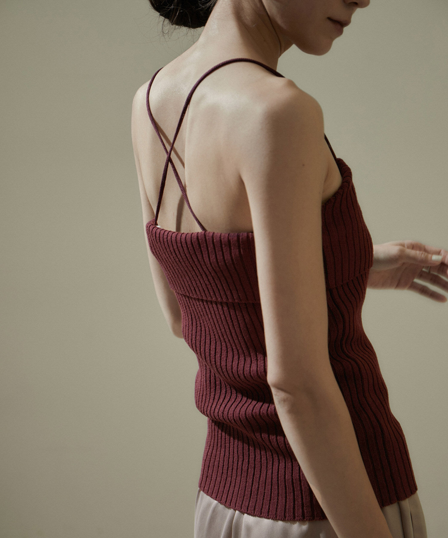 SALON adam et rope'「リブチューブトップ」|チューブトップ|ワイン(66)