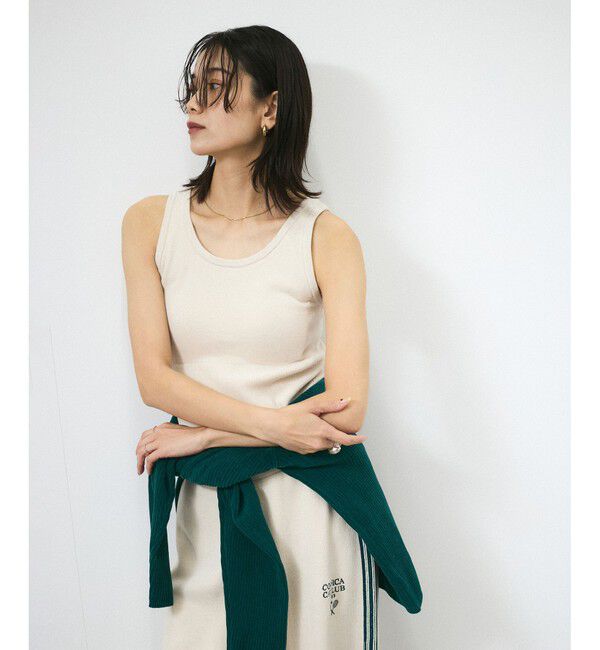 SALON adam et rope'「ブラパッド付タンクトップ-CreamyCotton /クリーミーコットン-」|タンクトップ|オフサブ
