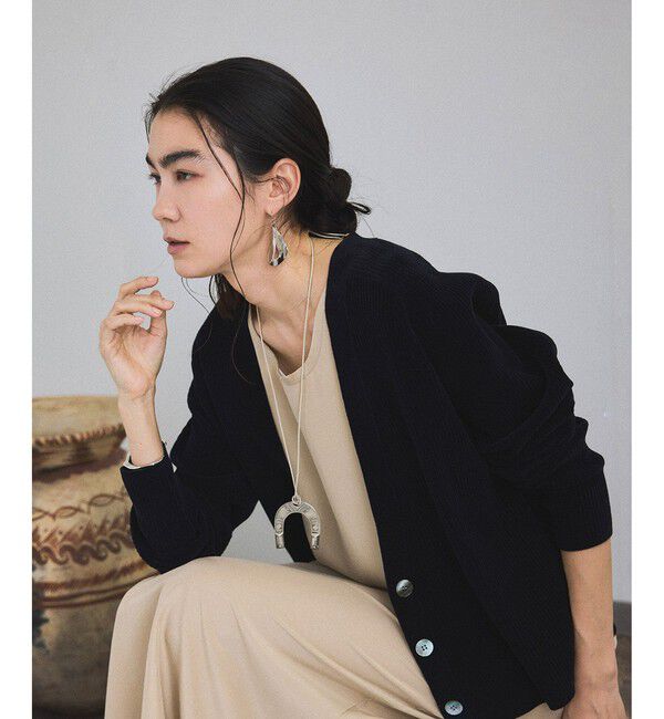 SALON adam et rope'「Vネックカーディガン-CreamyCotton /クリーミーコットン-」|カーディガン|